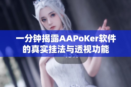 一分钟揭露AAPoKer软件的真实挂法与透视功能