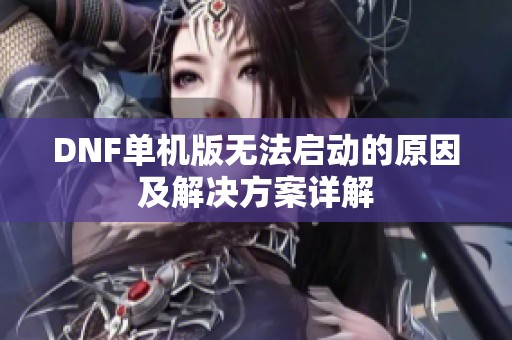 DNF单机版无法启动的原因及解决方案详解