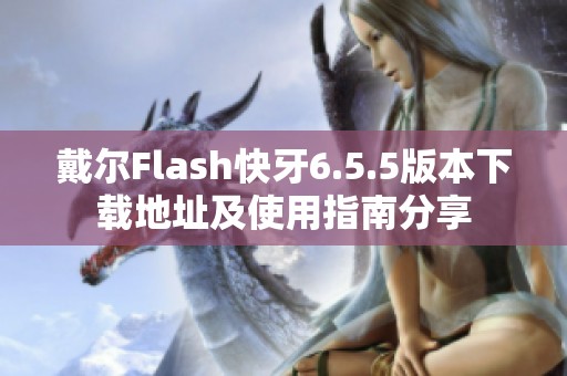 戴尔Flash快牙6.5.5版本下载地址及使用指南分享