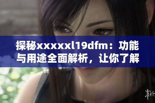 探秘xxxxxl19dfm：功能与用途全面解析，让你了解更多