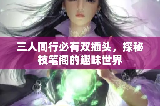 三人同行必有双插头，探秘枝笔阁的趣味世界