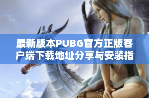 最新版本PUBG官方正版客户端下载地址分享与安装指南