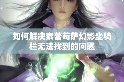 如何解决泰蕾苟萨幻影坐骑栏无法找到的问题