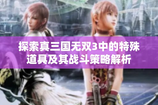 探索真三国无双3中的特殊道具及其战斗策略解析