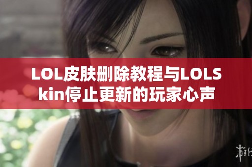 LOL皮肤删除教程与LOLSkin停止更新的玩家心声