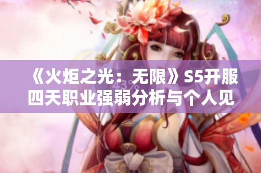 《火炬之光：无限》S5开服四天职业强弱分析与个人见解