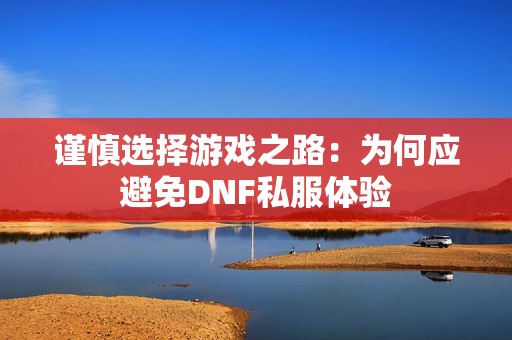 谨慎选择游戏之路：为何应避免DNF私服体验