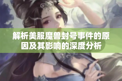 解析美服魔兽封号事件的原因及其影响的深度分析