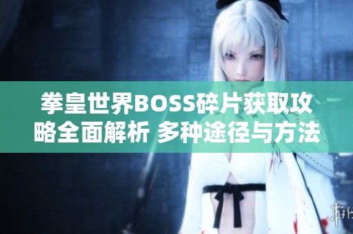 拳皇世界BOSS碎片获取攻略全面解析 多种途径与方法一网打尽