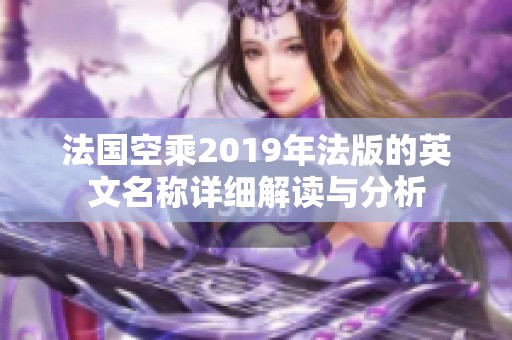 法国空乘2019年法版的英文名称详细解读与分析