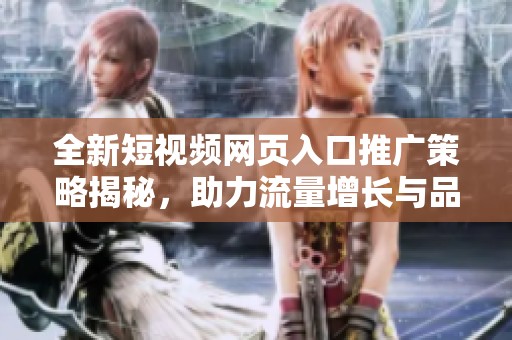 全新短视频网页入口推广策略揭秘，助力流量增长与品牌提升