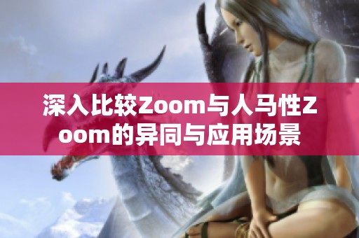 深入比较Zoom与人马性Zoom的异同与应用场景