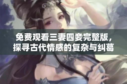 免费观看三妻四妾完整版，探寻古代情感的复杂与纠葛