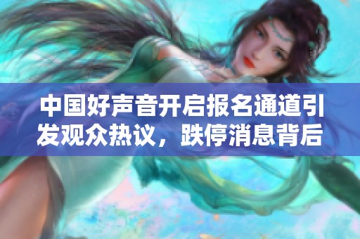 中国好声音开启报名通道引发观众热议，跌停消息背后藏何玄机