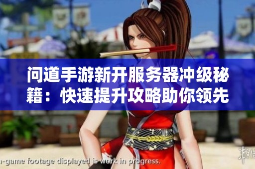 问道手游新开服务器冲级秘籍：快速提升攻略助你领先一步征服新区