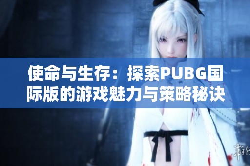 使命与生存：探索PUBG国际版的游戏魅力与策略秘诀