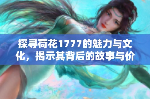 探寻荷花1777的魅力与文化，揭示其背后的故事与价值