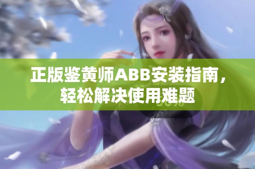 正版鉴黄师ABB安装指南，轻松解决使用难题