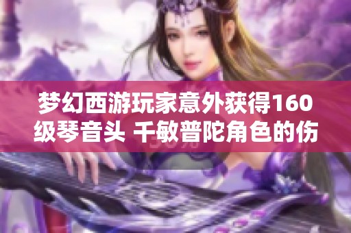 梦幻西游玩家意外获得160级琴音头 千敏普陀角色的伤害究竟能够提升到什么水平