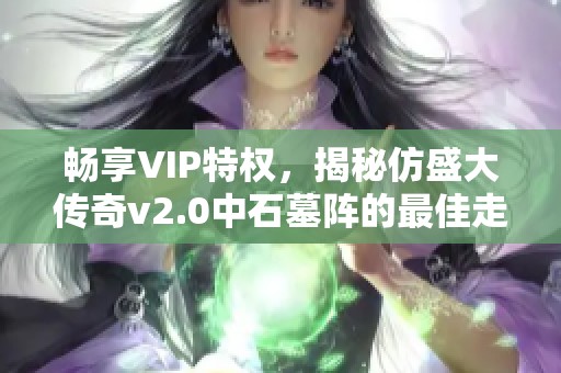 畅享VIP特权，揭秘仿盛大传奇v2.0中石墓阵的最佳走法与攻略
