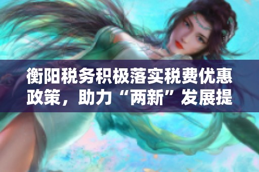 衡阳税务积极落实税费优惠政策，助力“两新”发展提速增效