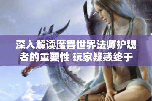 深入解读魔兽世界法师护魂者的重要性 玩家疑惑终于得到解答