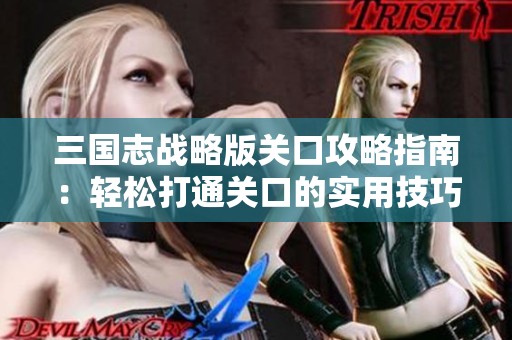 三国志战略版关口攻略指南：轻松打通关口的实用技巧与策略分享