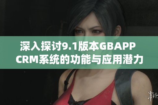 深入探讨9.1版本GBAPP CRM系统的功能与应用潜力