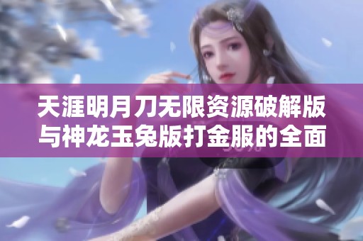 天涯明月刀无限资源破解版与神龙玉兔版打金服的全面对比与选择指南