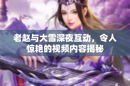 老赵与大雪深夜互动，令人惊艳的视频内容揭秘