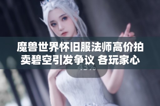 魔兽世界怀旧服法师高价拍卖碧空引发争议 各玩家心态各异的背后故事探讨